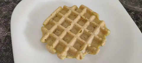 Crispy Green Pea Waffles with Parmesan in a Waffle Maker